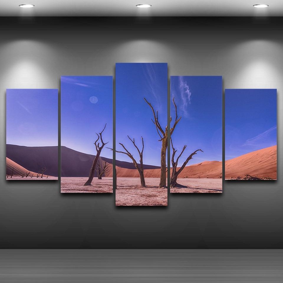 Blue Sky Desert Trees – Nature Canvas Wall Art