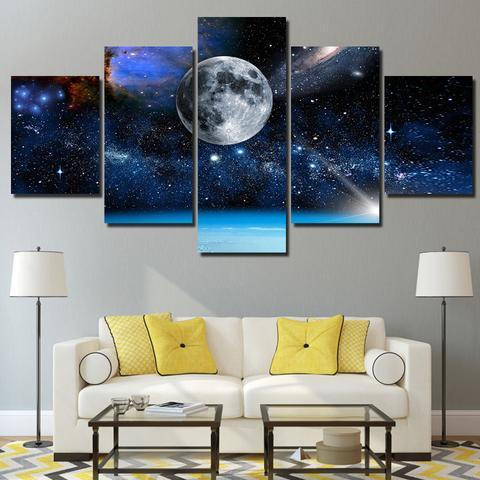 Blue Space Starry Sky – Space Canvas Wall Art