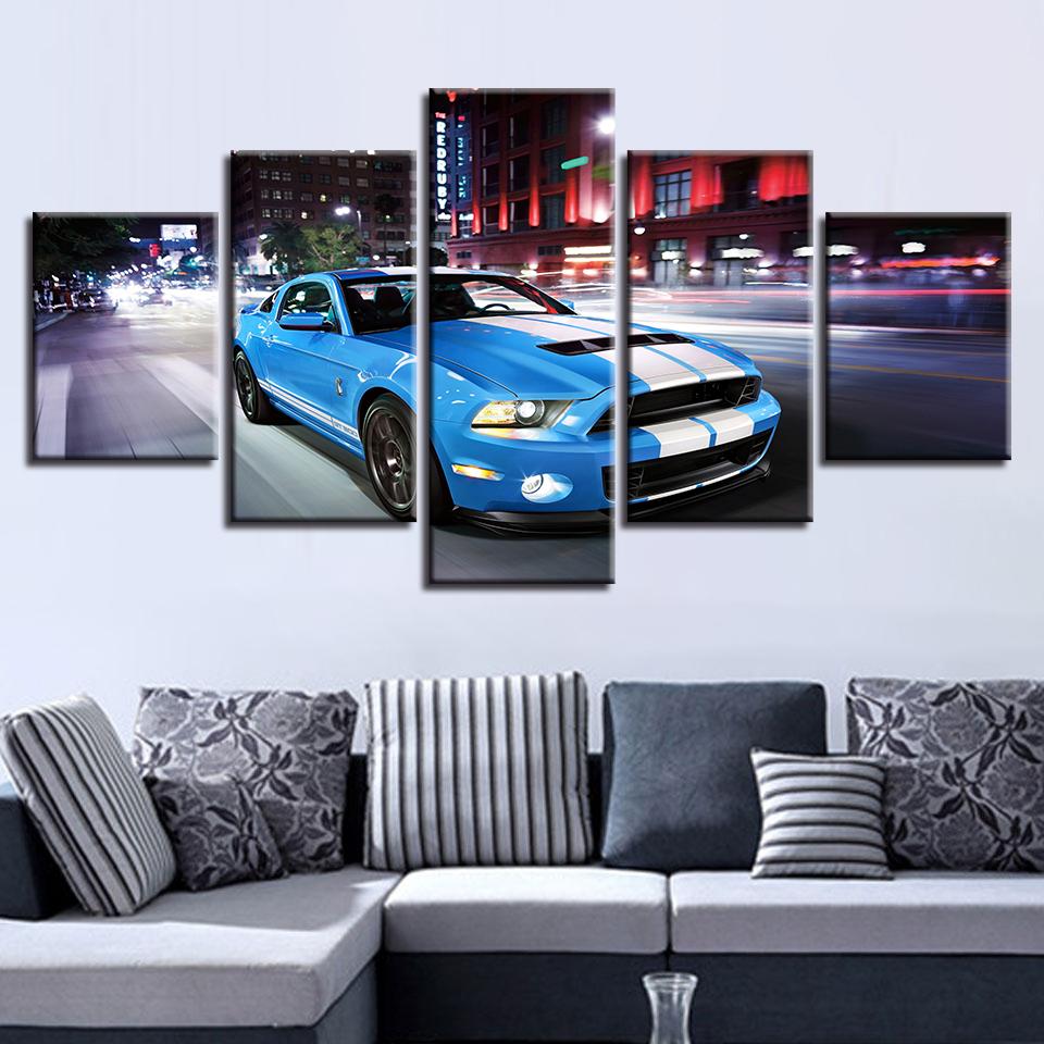 Blue Sports Car 2 – Automative Canvas Wall Art