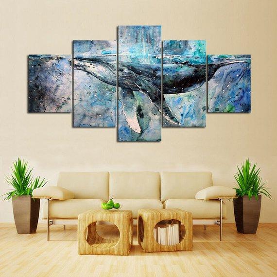 Blue Whale 01 – Animal Canvas Wall Art