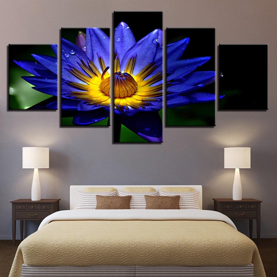 Blue Yellower Flower – Nature Canvas Wall Art