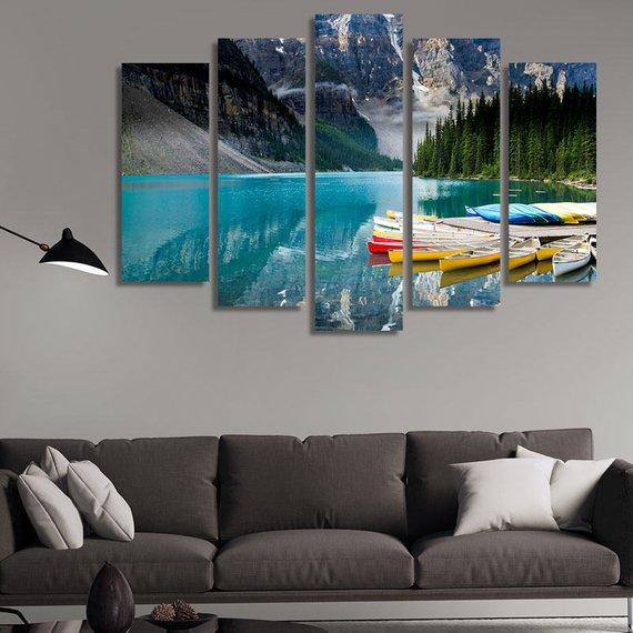 Boat On The Lake – Nature Canvas Wall Art