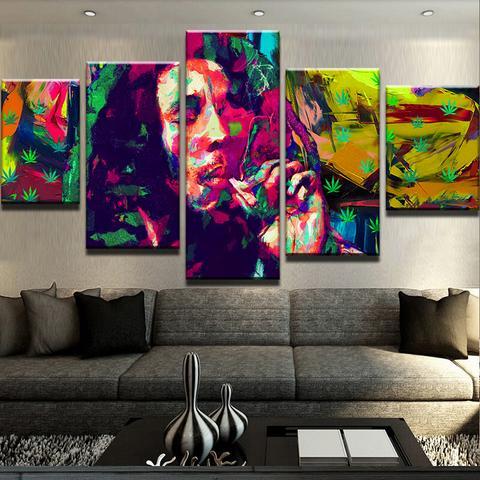 Bob Marley – Abstract Canvas Wall Art