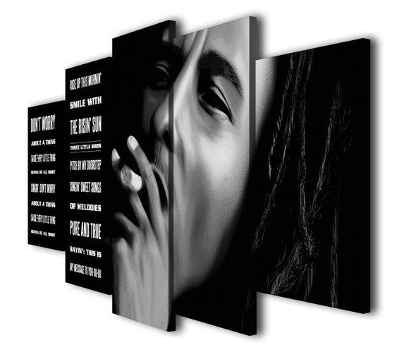 Bob Marley Three Little Birds Song – Music Canvas Wall Art