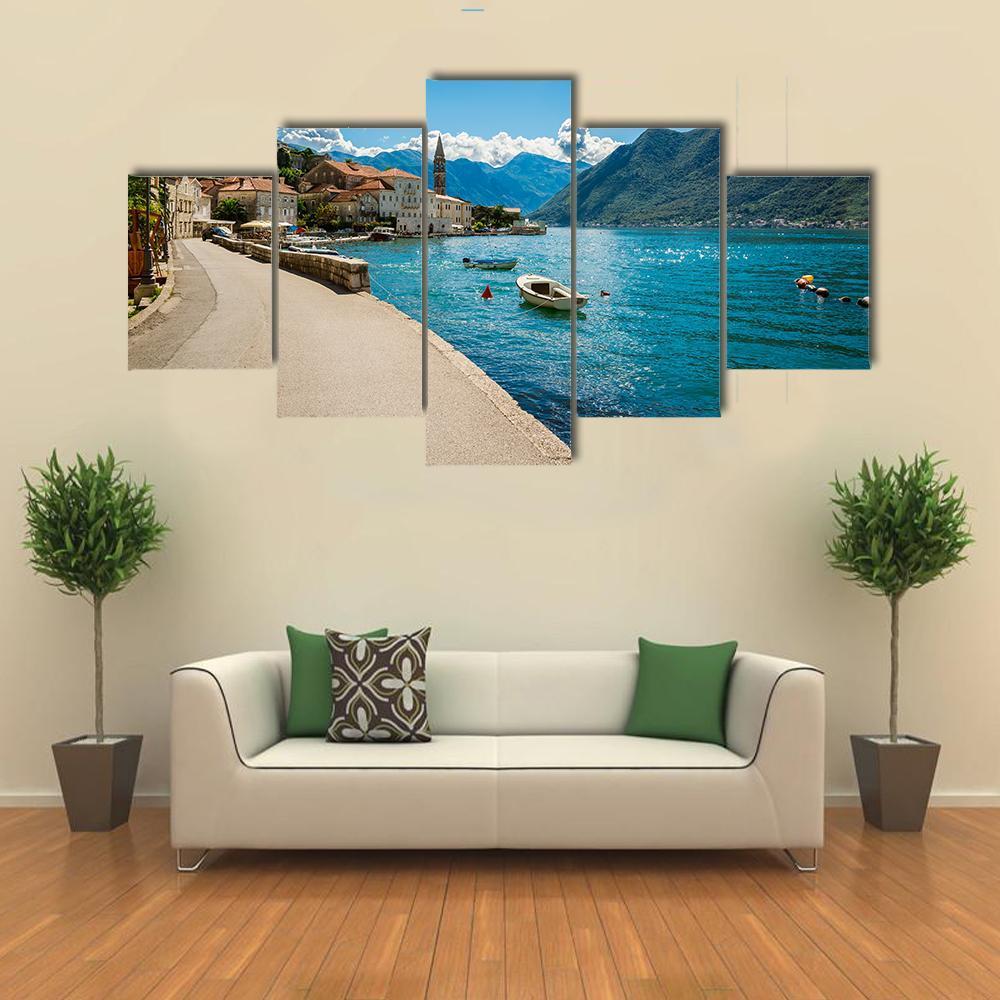 Boka Kotor Bay In Montenegro Nature Canvas Wall Art
