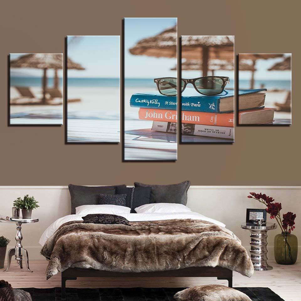 Books By The Sea – Nature Canvas Wall Art