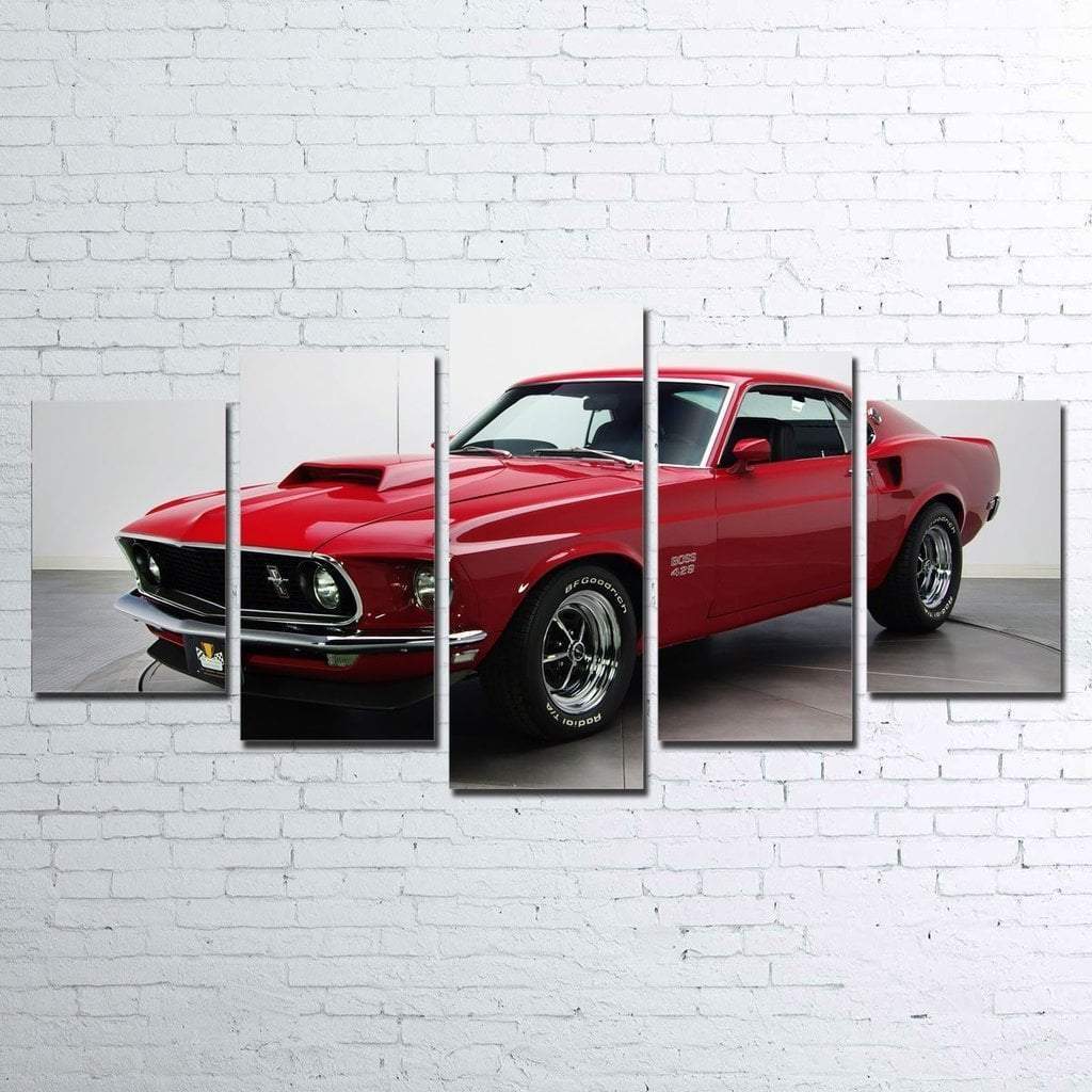Boss 429 Mustang Car & Motor – Canvas Wall Art
