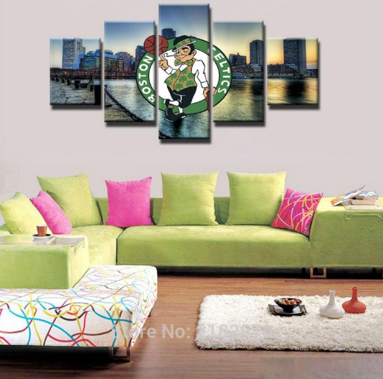 Boston Celtics Team Basketball Nba Sport – Canvas Wall Art
