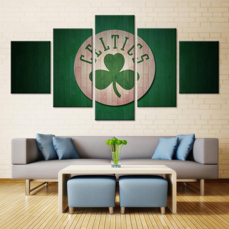 Boston Celtics Team Logo Nba Basketball – Canvas Wall Art