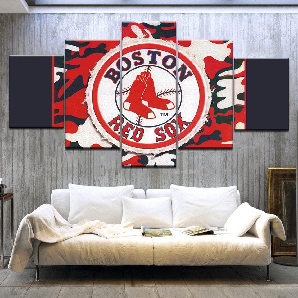 Boston Red Sox Logo Poster 1 Baseball – Canvas Wall Art