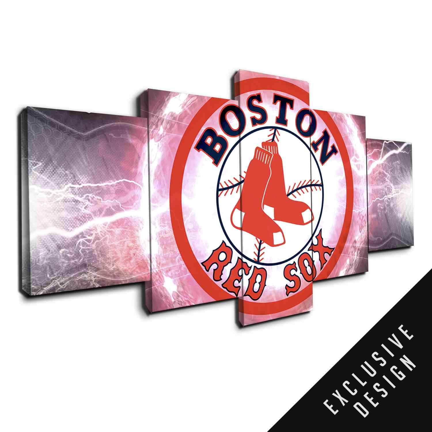 Boston Red Sox Thunderbolt – Sport Canvas Wall Art