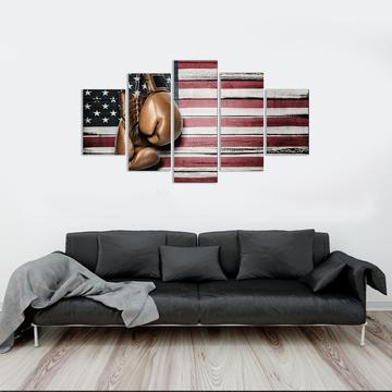 Boxing American Pride – Sport Canvas Wall Art