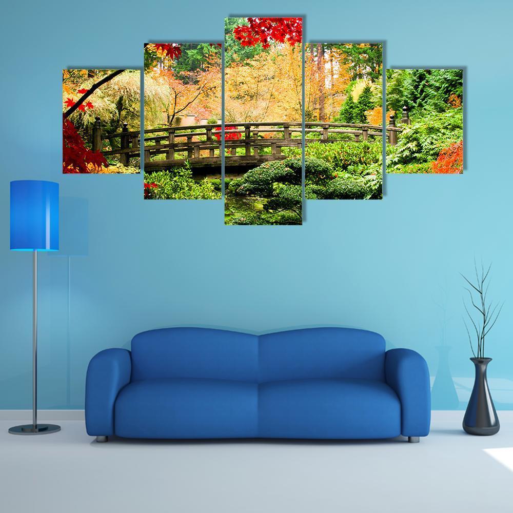 Bridge In An Asian Garden – Nature Canvas Wall Art