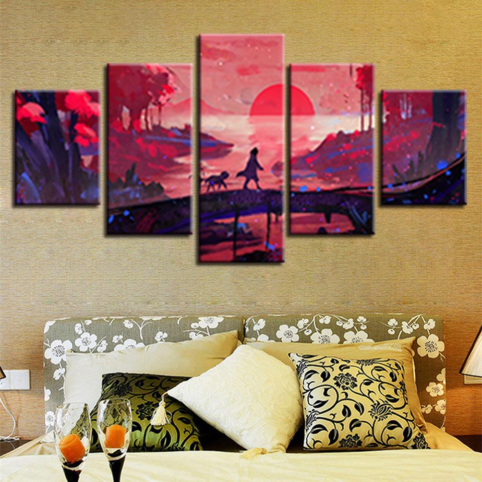Bridge Moon – Abstract Canvas Wall Art