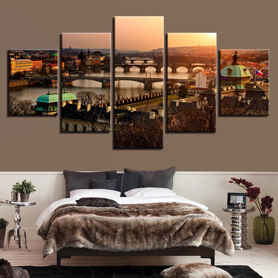 Bridge Sunset – Nature Canvas Wall Art