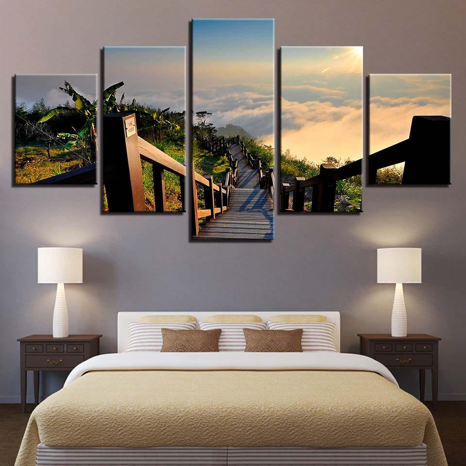 Bridge Tree Sunrise – Nature Canvas Wall Art