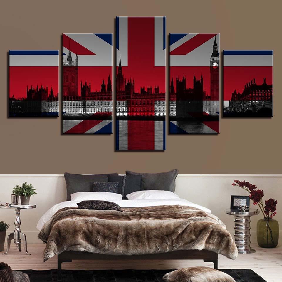 British Flag 1 – Abstract Canvas Wall Art