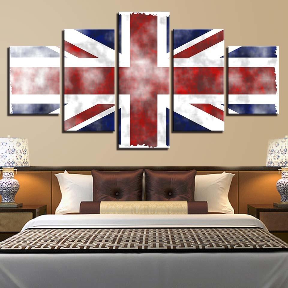 British Flag 3 – Abstract Canvas Wall Art