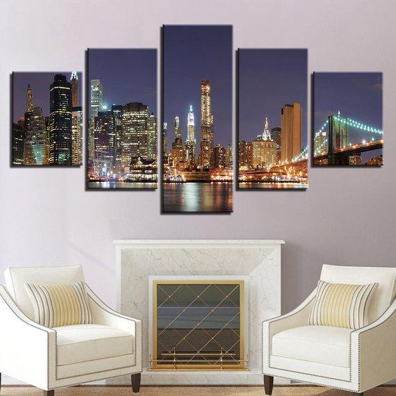 Brooklyn By Night – Nature Canvas Wall Art