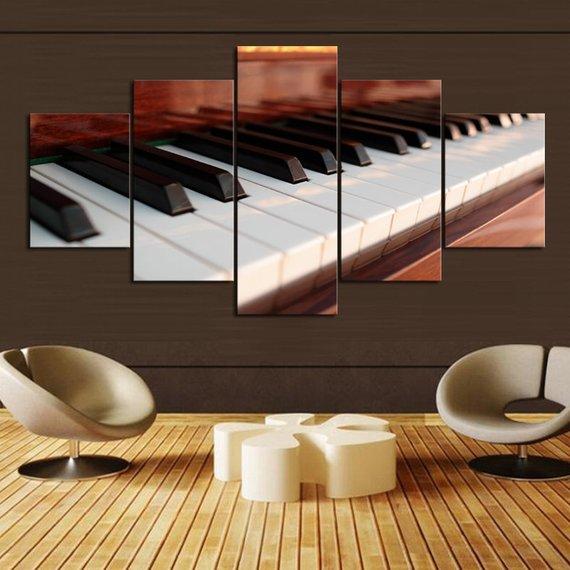 Brown Piano – Music Canvas Wall Art
