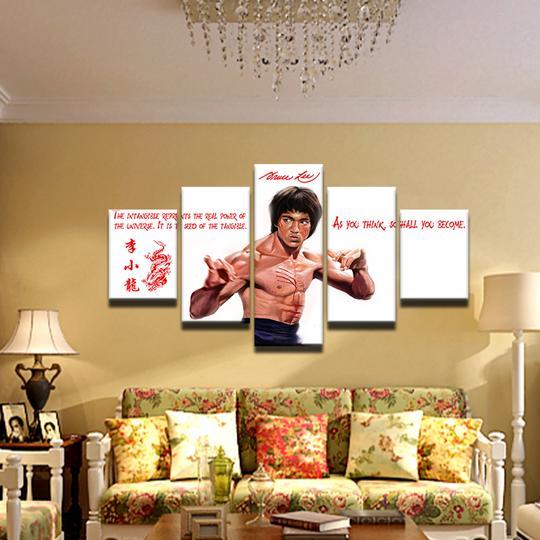 Bruce Lee Quotes – Famous Person Canvas Wall Art