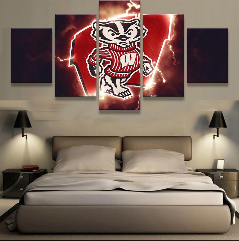 Bucky Badger Basketball – Sport Canvas Wall Art