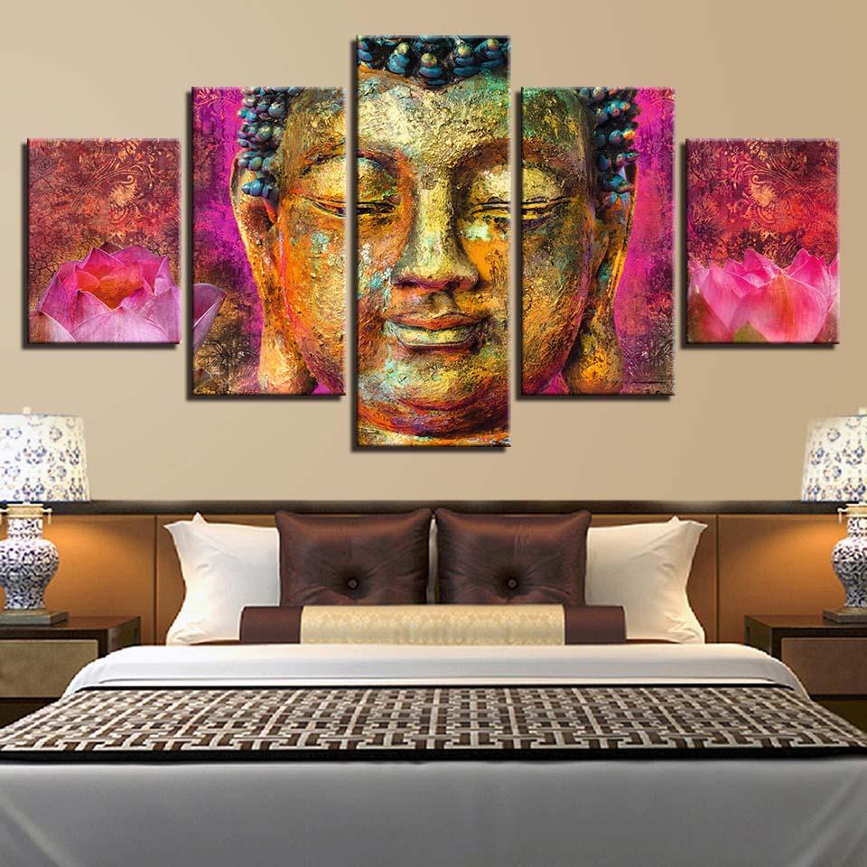 Buddha Bedside Background – Religion Canvas Wall Art