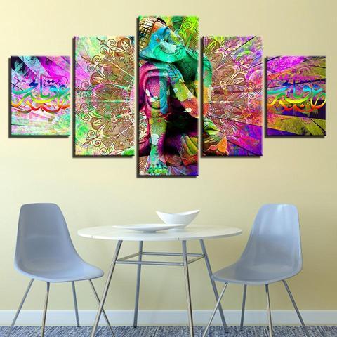 Buddha Color Splash – Religion Canvas Wall Art