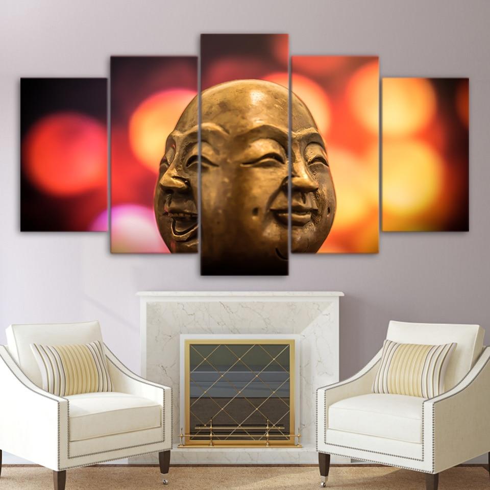 Buddha Conflict Doll Face – Religion Canvas Wall Art