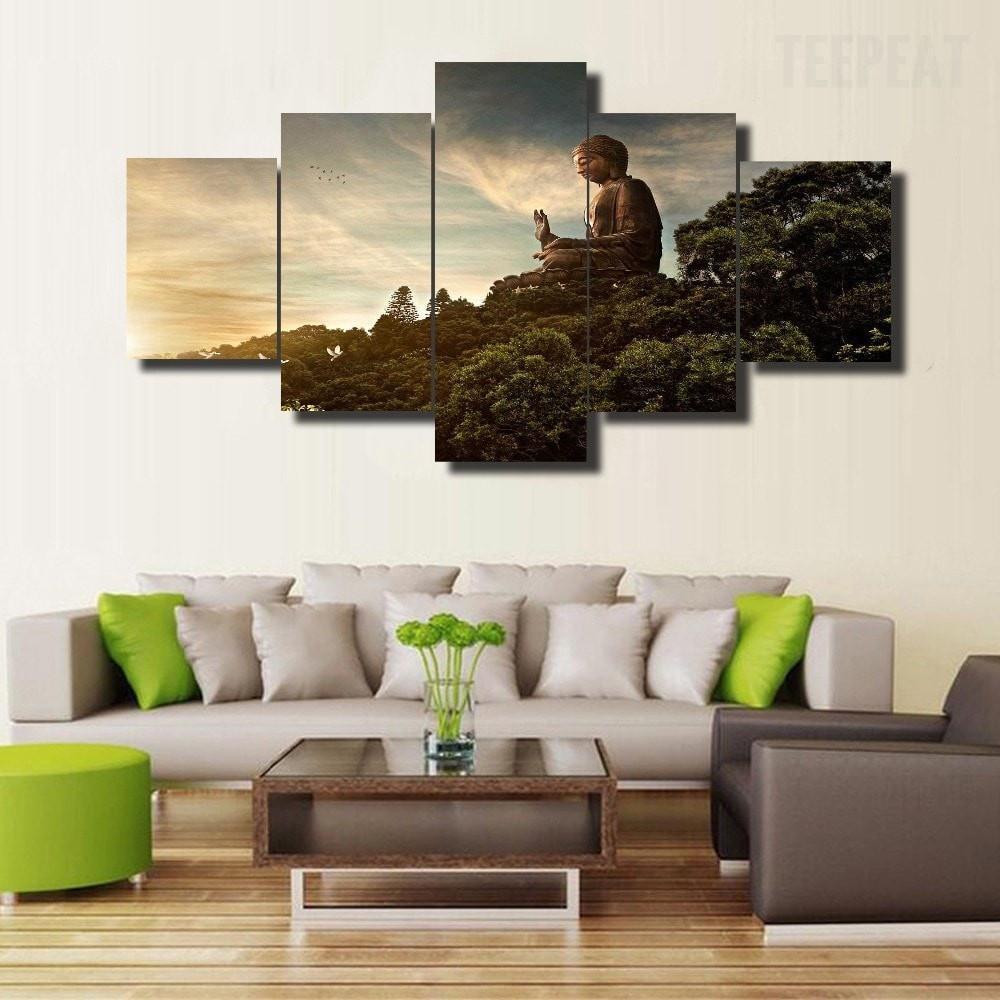 Buddha In Nature – Religion Canvas Wall Art