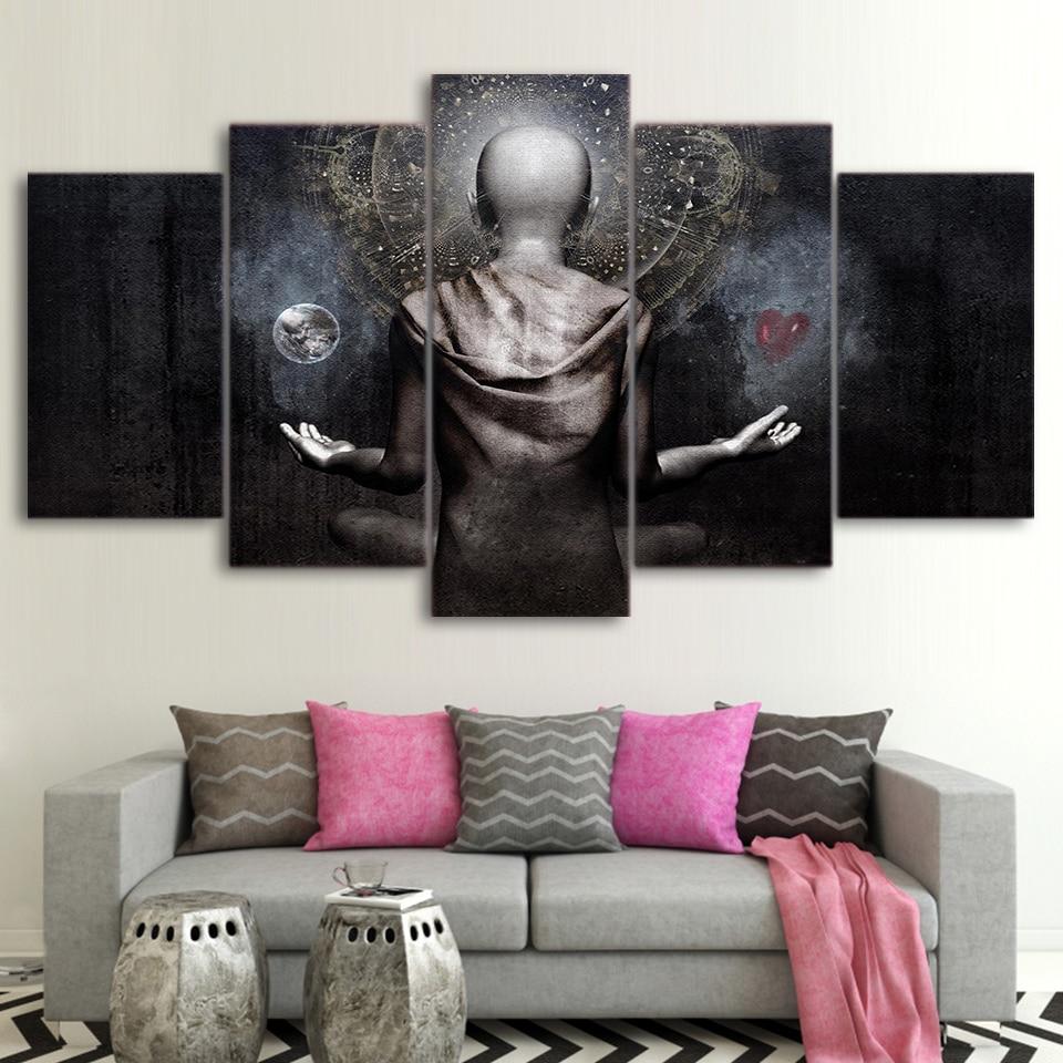 Buddha Meditation Back – Religion Canvas Wall Art