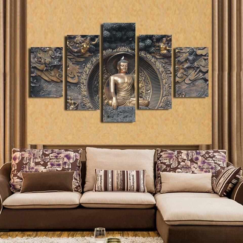 Buddha Statue Buddhism 4 – Religion Canvas Wall Art