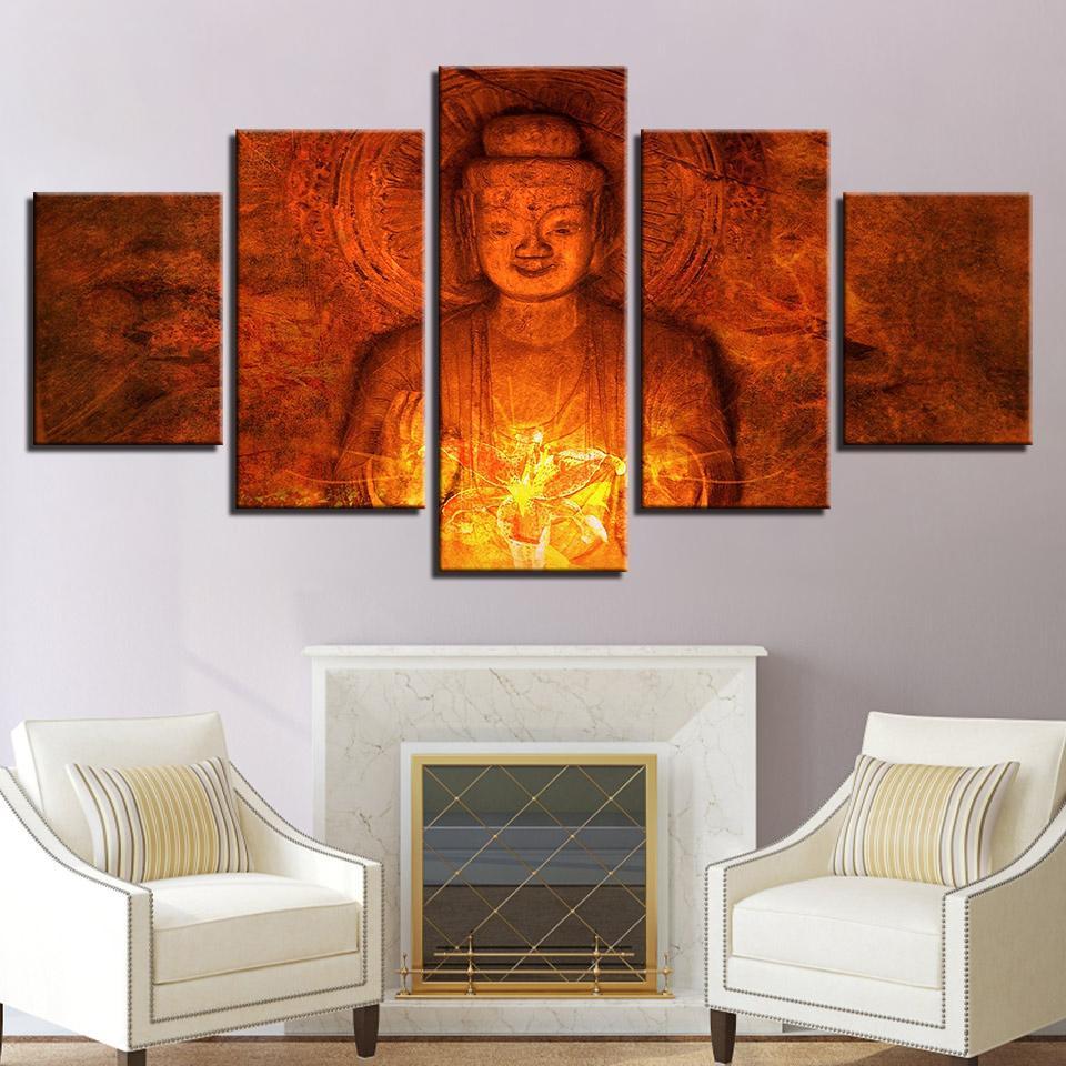 Buddha Vintage 1 – Religion Canvas Wall Art