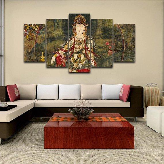 Buddhism Tibetan King – Religion Canvas Wall Art