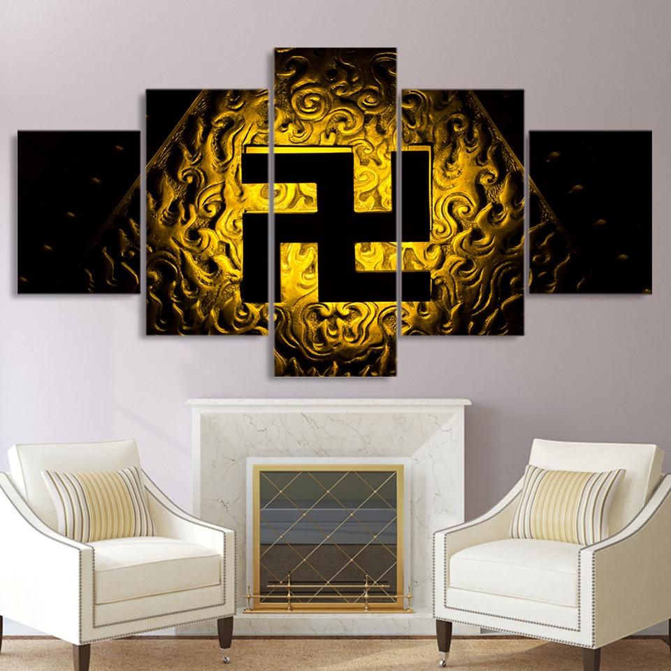 Buddhist Symbol Svastika Religion Canvas Wall Art