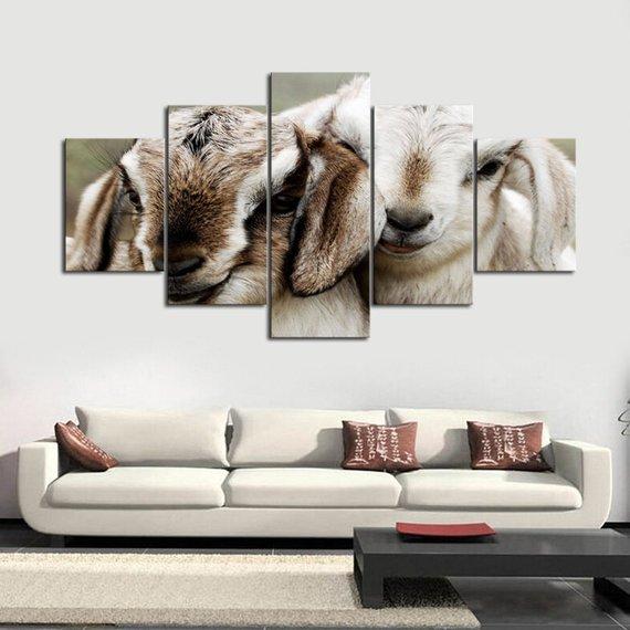 Buddy Goats 01 – Animal Canvas Wall Art
