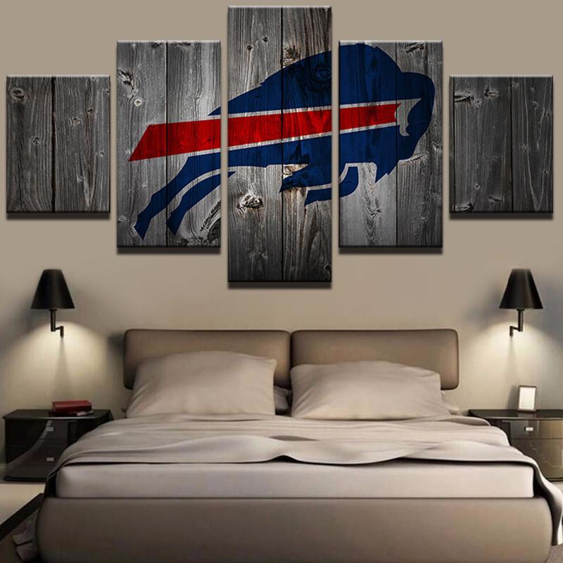 Buffalo Bills Football Barnwood Sport Canvas Wall Art