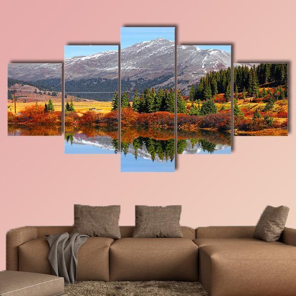 Buffehr Lake Colorado In Autumn Time – Nature Canvas Wall Art