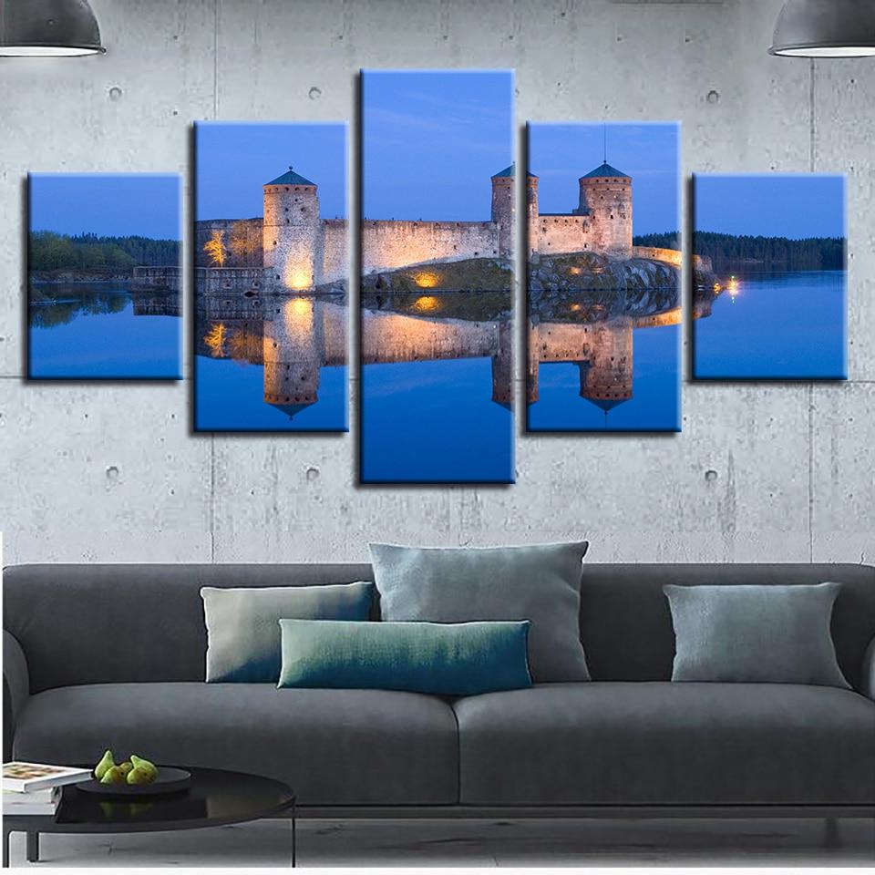 Building Lake – Nature Canvas Wall Art