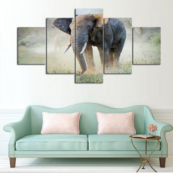 Bull Elephant – Animal Canvas Wall Art