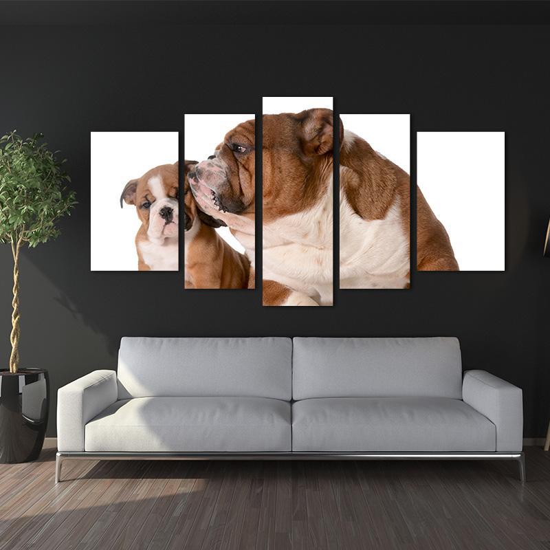 Bulldog Animal Dog Puppy – Animal Canvas Wall Art