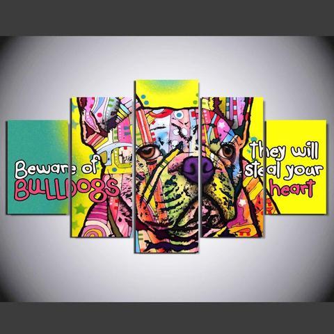 Bulldog Life – Animal Canvas Wall Art