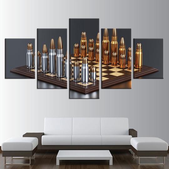 Bullet Chess – Abstract Canvas Wall Art