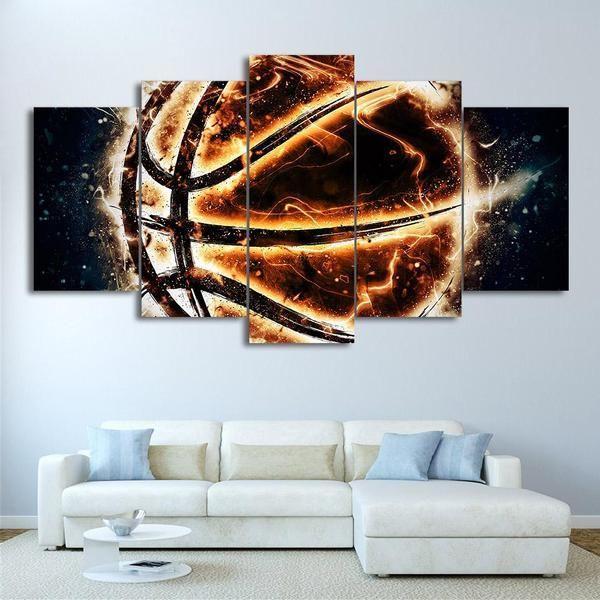 Burning Basketball – Sport Canvas Wall Art