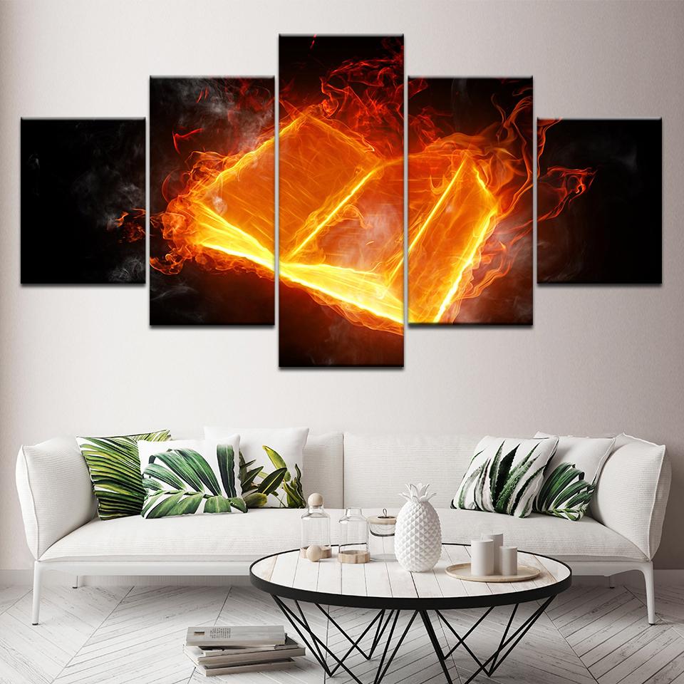 Burning Book Flame – Abstract Canvas Wall Art