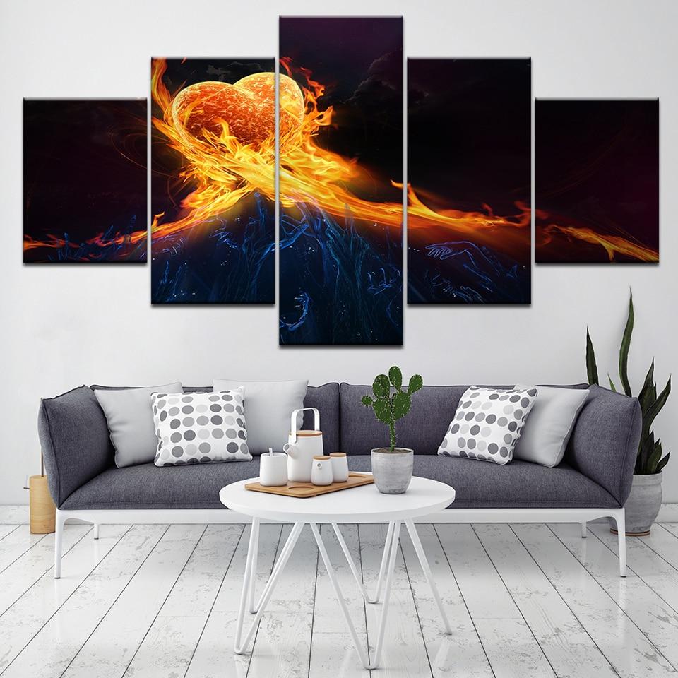 Burning Heart Of The Flame – Abstract Canvas Wall Art
