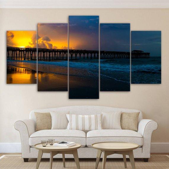 California Beach Sunset – Nature Canvas Wall Art