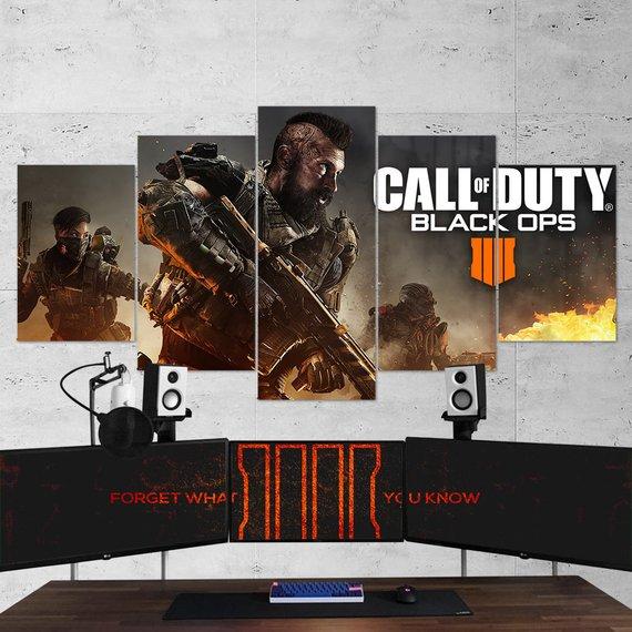Call Of Duty Black Ops 4 Logo 02 – Gaming Canvas Wall Art