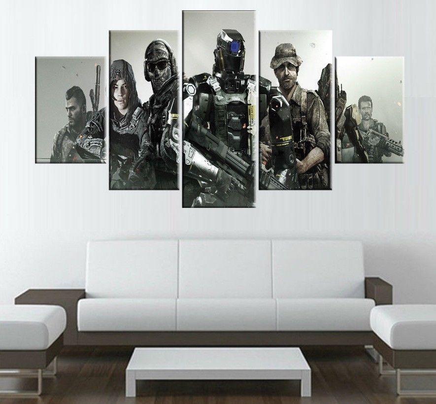 Call Of Duty Characters Gaming Canvas Wall Art