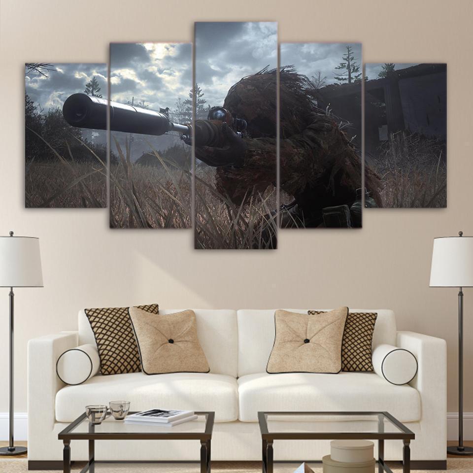 Call Of Duty Sniper Aiming Gaming – Canvas Wall Art
